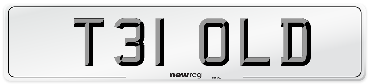 T31 OLD Number Plate from New Reg